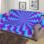 Blue Dizzy Moving Optical Illusion Sofa Protector