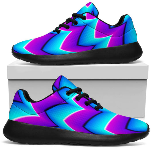 Blue Dizzy Moving Optical Illusion Sport Shoes GearFrost