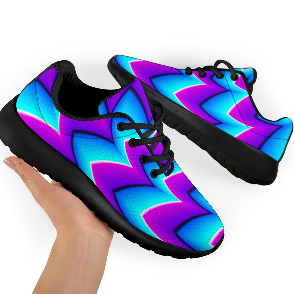 Blue Dizzy Moving Optical Illusion Sport Shoes GearFrost
