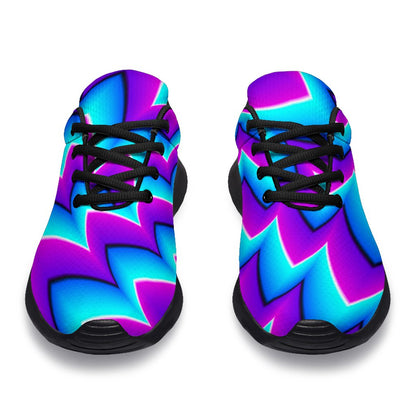 Blue Dizzy Moving Optical Illusion Sport Shoes GearFrost