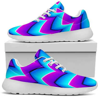 Blue Dizzy Moving Optical Illusion Sport Shoes GearFrost