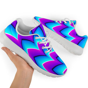 Blue Dizzy Moving Optical Illusion Sport Shoes GearFrost