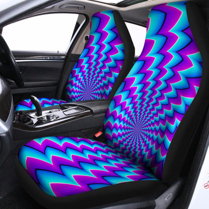 Blue Dizzy Moving Optical Illusion Universal Fit Car Seat Covers