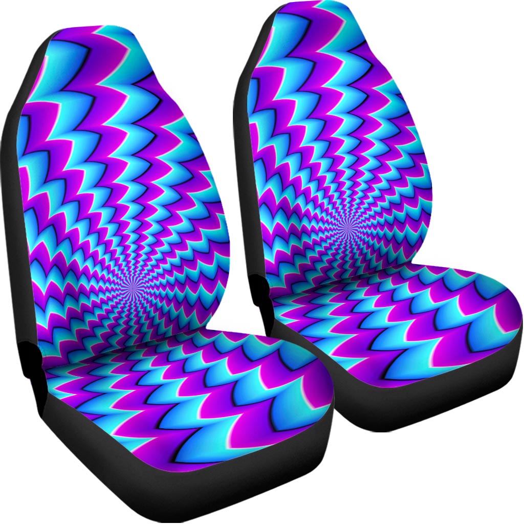 Blue Dizzy Moving Optical Illusion Universal Fit Car Seat Covers