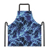 Blue Electric Lightning Print Apron