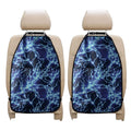 Blue Electric Lightning Print Car Seat Organizers
