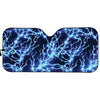 Blue Electric Lightning Print Car Sun Shade