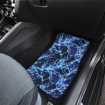 Blue Electric Lightning Print Front Car Floor Mats