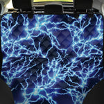 Blue Electric Lightning Print Pet Car Back Seat Cover