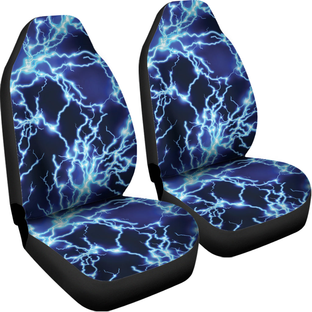 Blue Electric Lightning Print Universal Fit Car Seat Covers