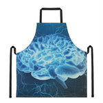 Blue Electrical Brain Activity Print Apron