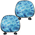 Blue Electrical Brain Activity Print Car Headrest Covers