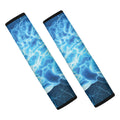 Blue Electrical Brain Activity Print Car Seat Belt Covers
