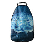 Blue Electrical Brain Activity Print Car Seat Organizers
