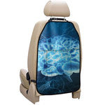 Blue Electrical Brain Activity Print Car Seat Organizers