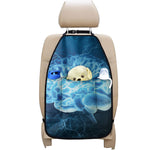 Blue Electrical Brain Activity Print Car Seat Organizers