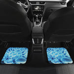 Blue Electrical Brain Activity Print Front and Back Car Floor Mats