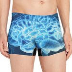 Blue Electrical Brain Activity Print Men's Boxer Briefs