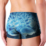 Blue Electrical Brain Activity Print Men's Boxer Briefs