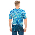 Blue Electrical Brain Activity Print Men's T-Shirt