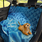 Blue Electrical Brain Activity Print Pet Car Back Seat Cover