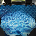 Blue Electrical Brain Activity Print Pet Car Back Seat Cover