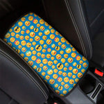 Blue Emoji Pattern Print Car Center Console Cover