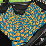 Blue Emoji Pattern Print Pet Car Back Seat Cover