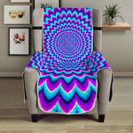 Blue Expansion Moving Optical Illusion Armchair Protector