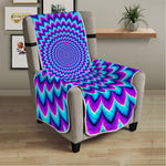 Blue Expansion Moving Optical Illusion Armchair Protector