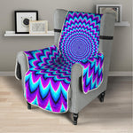 Blue Expansion Moving Optical Illusion Armchair Protector