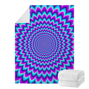 Blue Expansion Moving Optical Illusion Blanket