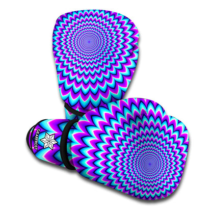 Blue Expansion Moving Optical Illusion Boxing Gloves