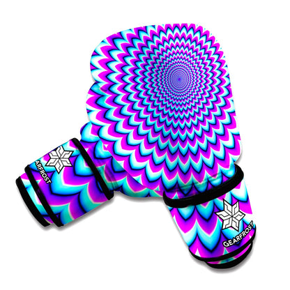 Blue Expansion Moving Optical Illusion Boxing Gloves
