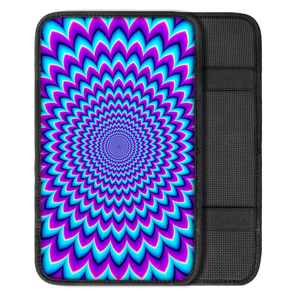 Blue Expansion Moving Optical Illusion Car Center Console Cover