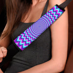 Blue Expansion Moving Optical Illusion Car Seat Belt Covers