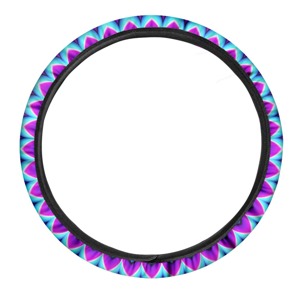 Blue Expansion Moving Optical Illusion Car Steering Wheel Cover