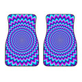 Blue Expansion Moving Optical Illusion Front Car Floor Mats