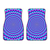 Blue Expansion Moving Optical Illusion Front Car Floor Mats