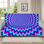 Blue Expansion Moving Optical Illusion Futon Protector