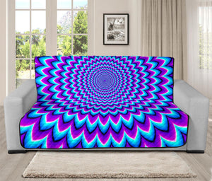 Blue Expansion Moving Optical Illusion Futon Protector