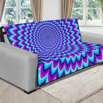 Blue Expansion Moving Optical Illusion Futon Protector