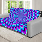 Blue Expansion Moving Optical Illusion Futon Protector