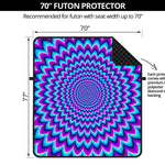 Blue Expansion Moving Optical Illusion Futon Protector