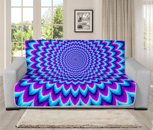 Blue Expansion Moving Optical Illusion Futon Protector