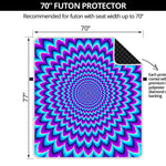 Blue Expansion Moving Optical Illusion Futon Protector