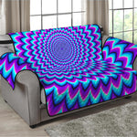 Blue Expansion Moving Optical Illusion Loveseat Protector