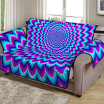 Blue Expansion Moving Optical Illusion Loveseat Protector