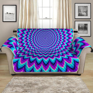 Blue Expansion Moving Optical Illusion Loveseat Protector