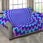 Blue Expansion Moving Optical Illusion Loveseat Protector